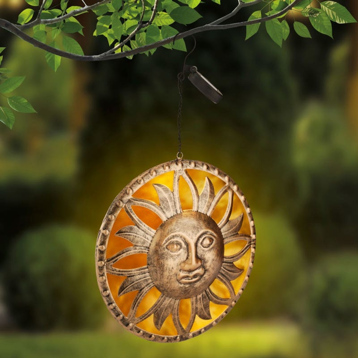 Bild 1 von Solar-Hängeleuchte in Sonnen-Design, Ø ca. 23cm, Gold