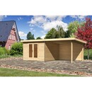 Bild 1 von Karibu Holz-Gartenhaus Norrköping 1 Naturbelassen 664 cm x 360 cm mit Anbaudach