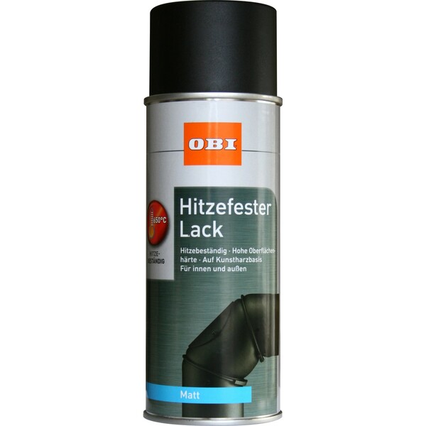 Bild 1 von OBI Hitzefester Lack Spray Schwarz matt 400 ml