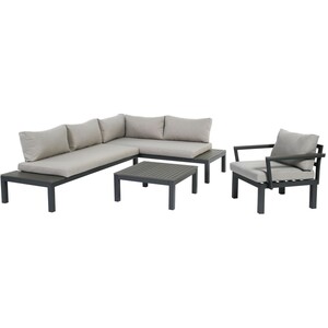Gartenfreude Aluminium-Lounge Ambience Zwei- u. Dreisitzer Sessel Tisch DG-HG