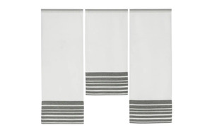 Mini-Flächenvorhang 3er Set grau Synthetik Maße (cm): B: 80 H: 90 Gardinen & Sichtschutz