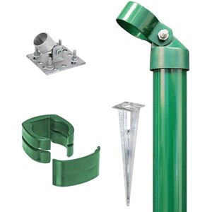 Eck-Set für Zaun Fix-Clip Pro Grün 122 cm Hoch zum Aufschrauben