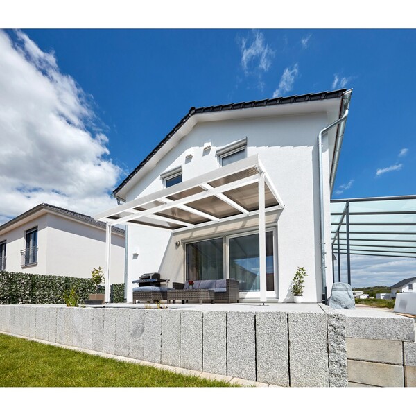 Bild 1 von Terrassenüberdachung Premium (BxT) 410 cm x 306 cm Weiß Polycarbonat Bronce