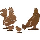 Bild 1 von Siena Garden Hühnerfamilie 4-teilig Metall mit Edelrost