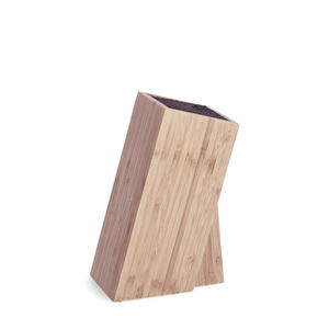 Messerblock, Natur, Holz, Bambus, 16x11x26 cm, ohne Schlitze, Kochen, Küchenmesser, Messersets