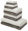 Bild 1 von my home Handtuch Set »Afri« (Set, 10-tlg), 100% Baumwolle, weich, mit Bordüre, Handtuchset mit tollen Farbkombinationen