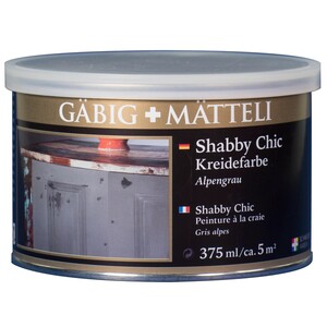 Gäbig+Mätteli Shabby Chic Kreidefarbe Alpengrau matt 375 ml