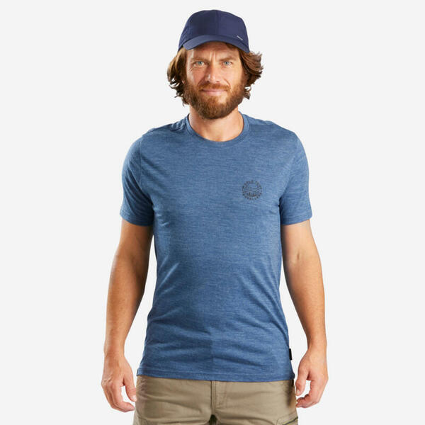 Bild 1 von Merino Shirt Backpacking Travel 100 Herren blau