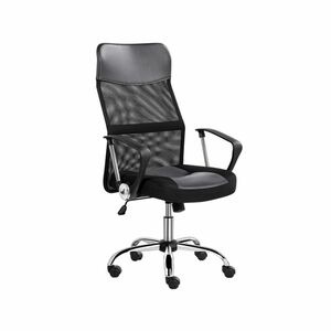 Yaheetech - Bürostuhl Schreibtischstuhl ergonomischer Bürodrehstuhl mit hoher Netz-Rückenlehne Wippfunktion Office Chair, Belastbar bis 135 kg
