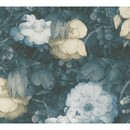 Bild 1 von Vliestapete Metropolitan Stories Blumen Matt Leicht Strukturiert Blau Grün