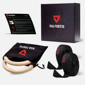 Premium Gym Rings - Turnringe aus Holz für Home Gym, Fitness & CrossFit