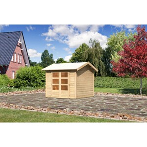 Karibu Holz-Gartenhaus Timra 3 Naturbelassen 270 cm x 288 cm