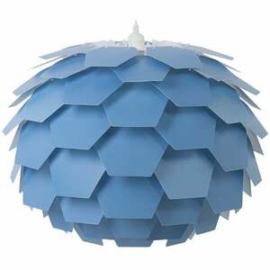 Hängeleuchte Blau Blumenform Zapfen großer Schirm Kinderzimmer Beleuchtung Modernes Design
