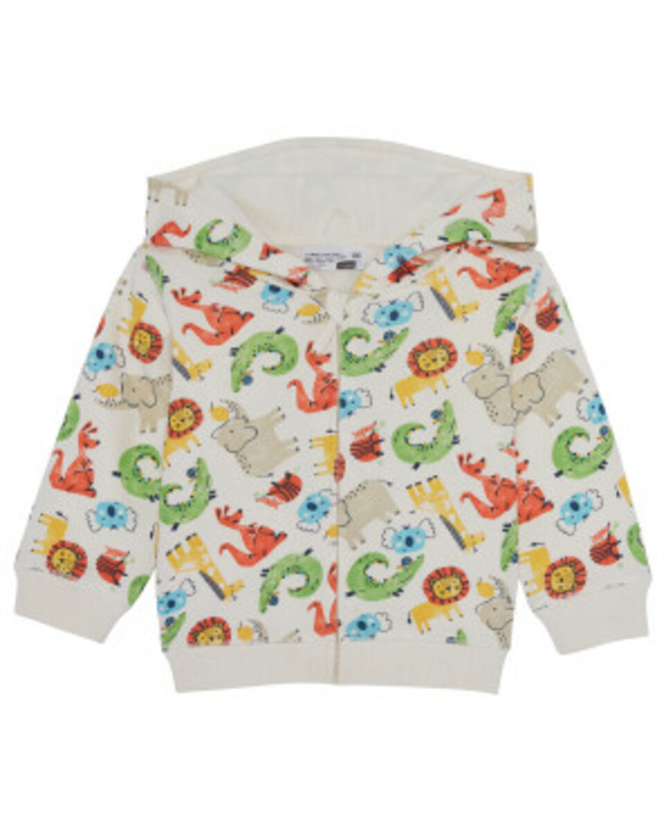 Bild 1 von Sweatjacke mit Tieren, Ergee, Kapuze, creme