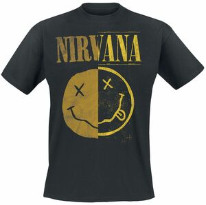 Nirvana Spliced Smiley T-Shirt schwarz