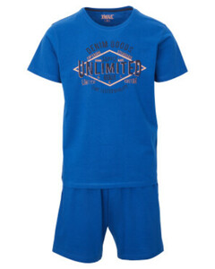 Blauer Pyjama, X-Mail, 2-tlg. Set, kobalt blau