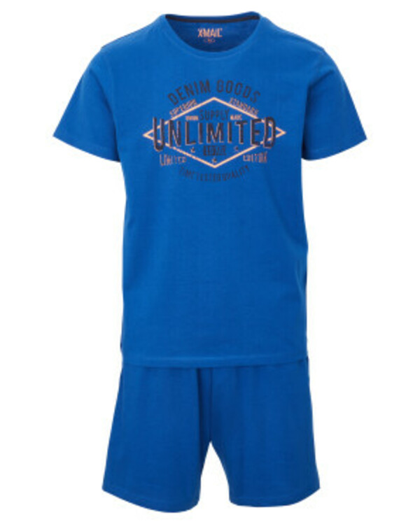 Bild 1 von Blauer Pyjama, X-Mail, 2-tlg. Set, kobalt blau