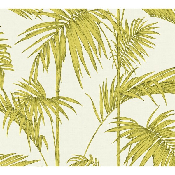 Bild 1 von Vliestapete Metropolitan Stories Palmen Leicht Strukturiert Glatt Grün Creme