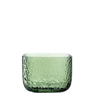 Leonardo Vase, Grün, Glas, 18x13x14.3 cm, handgemacht, zum Stellen, auch für frische Blumen geeignet, Dekoration, Vasen, Glasvasen