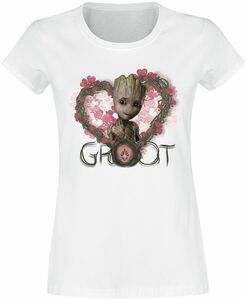 Guardians Of The Galaxy Heart Flowers T-Shirt weiß