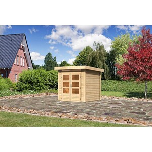 Karibu Holz-Gartenhaus Kumla 1 Natur  BxT: 200 cm x 200 cm