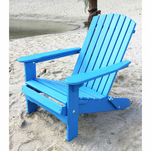 Strandstuhl Holz Blau Gartenstuhl klappbar Adirondack Deckchair - Dandibo