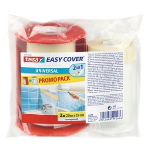 Tesa Easy Cover Universal Transparent Promo Pack 20 m x 55 cm 2 Stück