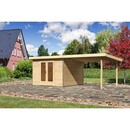 Bild 1 von Karibu Holz-Gartenhaus Norrköping 1 Naturbelassen 664 cm x 360 cm mit Anbaudach