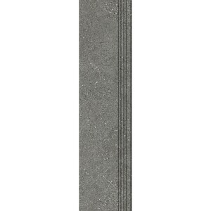 Trittstufe Feinsteinzeug Pebblestone Grau Glasiert Matt 30 cm x 120 cm