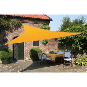 Polyester Sonnensegel mit Regenschutz Dreieck 360 cm Sonnengelb