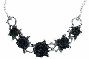 Alchemy Gothic Rose Briars Choker Halskette silberfarben