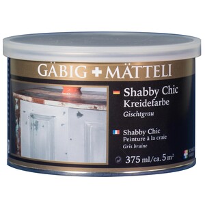Gäbig+Mätteli Shabby Chic Kreidefarbe Gischtgrau matt 375 ml