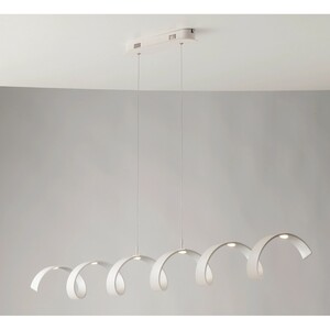 Luce Design LED-Pendelleuchte Helix Weiß-Silber 125 x 120 x 13,5 cm