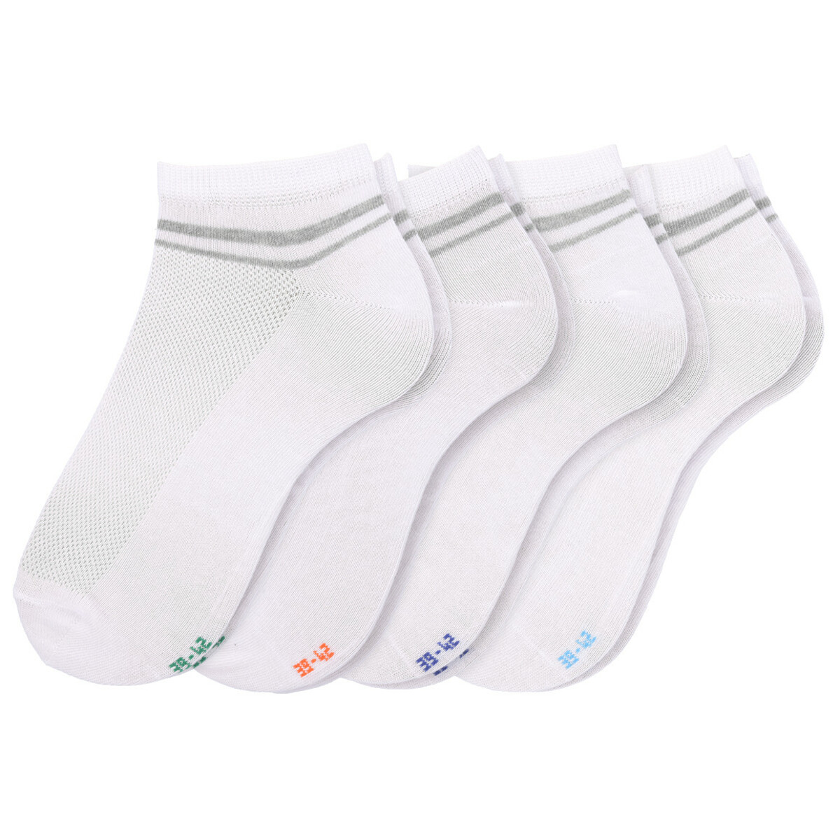 Bild 1 von 4 Paar Herren Sneaker-Socken aus Baumwoll-Mix WEISS