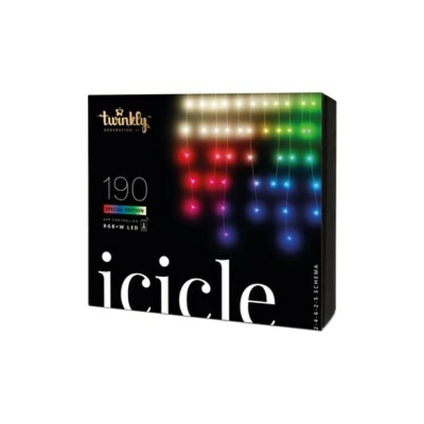 Bild 1 von twinkly Smarte Lichterkette ICICLE mit 190 LED RGBW, 5m, WiFi, IP 44