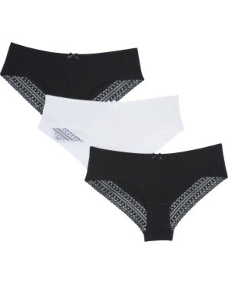 Bild 1 von Pantys mit Spitze, 3er-Pack, Janina, schwarz