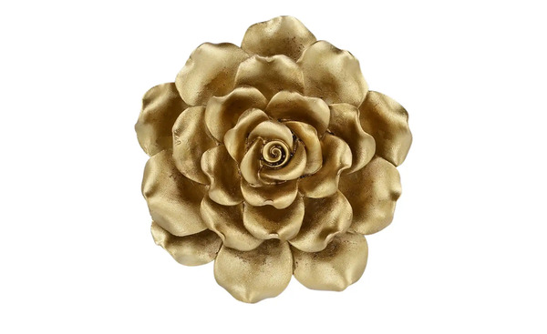 Bild 1 von Wanddekoration Blume gold Polyresin (Kunstharz) Maße (cm): T: 5  Ø: [13.0] Dekoration