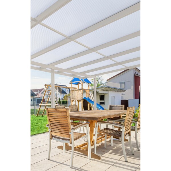 Bild 1 von Terrassendach Premium Weiss Stegplatten Acryl Klima blue 8125 mm x 3060 mm
