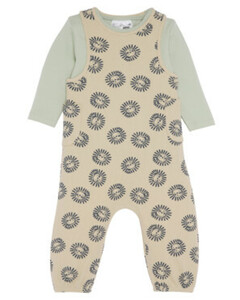 Newborn Langarmshirt + Jumpsuit, Ergee, 2-tlg. Set, grün