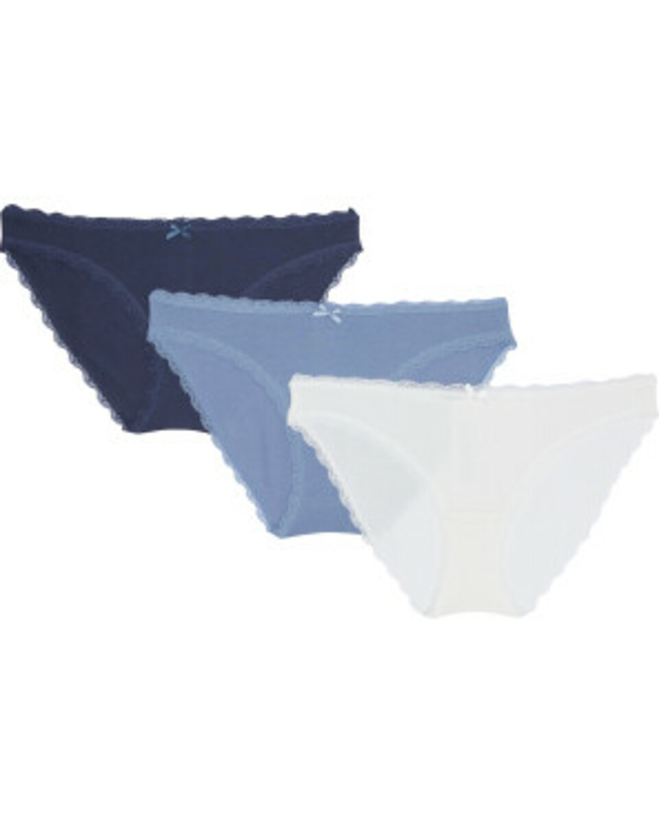 Bild 1 von Slips mit Spitze, 3er-Pack, Janina, indigo blau