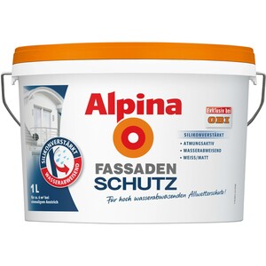 Alpina Fassadenschutz Weiß matt 1 Liter