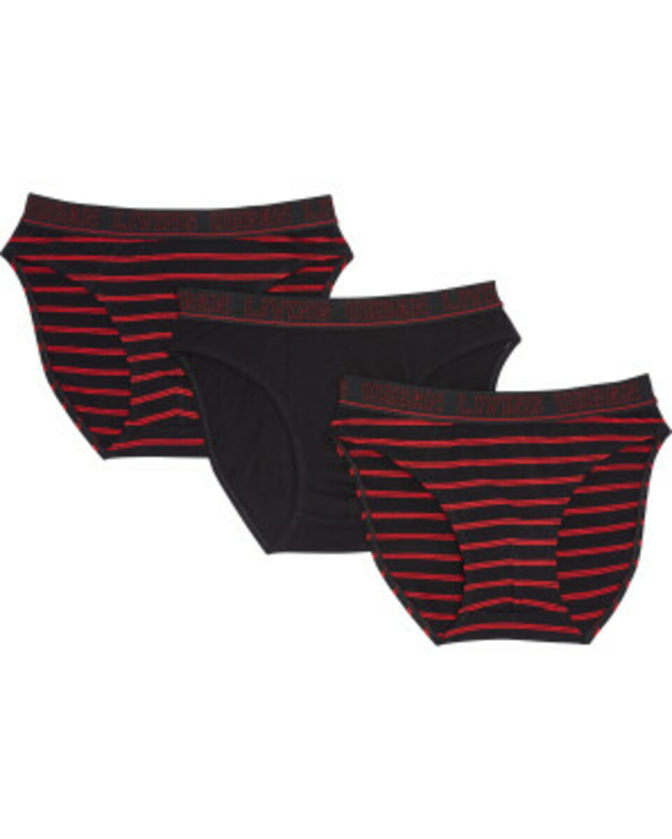 Bild 1 von Slips mit Schriftzug, 3er-Pack, X-Mail, schwarz