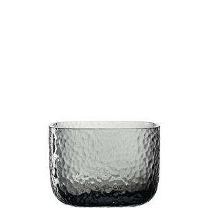 Leonardo Vase, Grau, Glas, 18x13x14.3 cm, handgemacht, zum Stellen, auch für frische Blumen geeignet, Dekoration, Vasen, Glasvasen