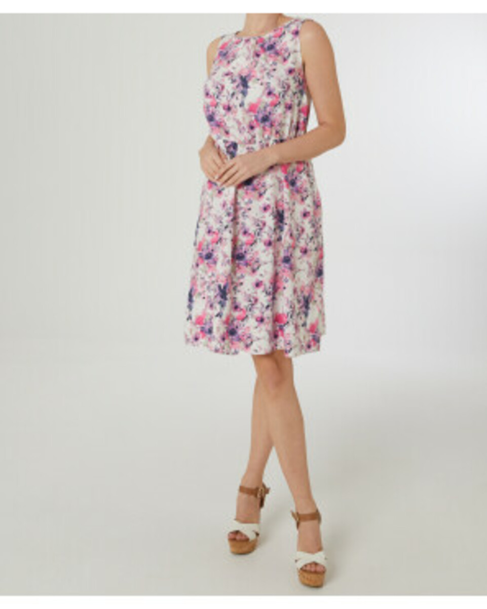 Bild 1 von Ärmelloses Kleid, Janina, elastischer Taillenbund, Blumendruck