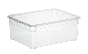 Rotho Aufbewahrungsbox mit Deckel transparent/klar Kunststoff Maße (cm): B: 26,5 H: 14 Aufbewahren & Ordnen