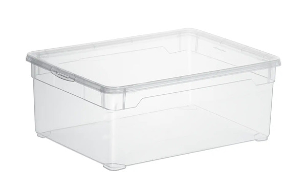 Bild 1 von Rotho Aufbewahrungsbox mit Deckel transparent/klar Kunststoff Maße (cm): B: 26,5 H: 14 Aufbewahren & Ordnen