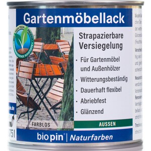 Biopin Gartenmöbellack farblos  glänzend 375 ml