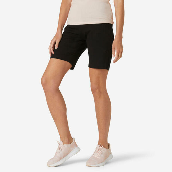 Bild 1 von Shorts gerade Fit+ Fitness Baumwolle mit Tasche Damen schwarz