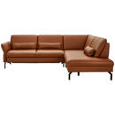 Bild 1 von Beldomo Premium Ecksofa, Rotbraun, Leder, Echtleder, Rindleder, 4-Sitzer, nicht einzeln stellbar, Eckteil, L-Form, 279x220 cm, Goldenes M, erweiterbar, Bettkasten erhältlich, Fußauswahl, Lederauswa