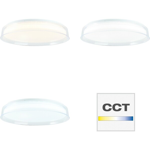 Bild 1 von Smarte LED-Deckenleuchte Leanna Weiß/Transparent Ø 41 cm